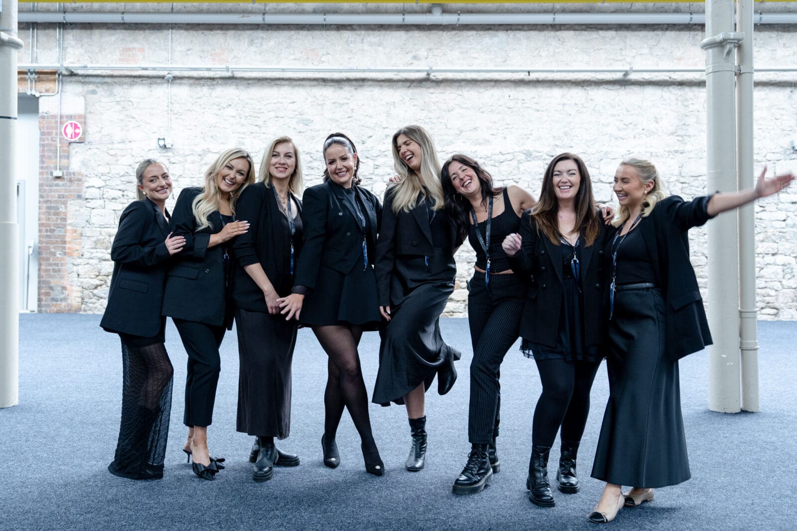 Keira Smyth bridal hair and makeup team backstage at The Wedding Show Ireland.